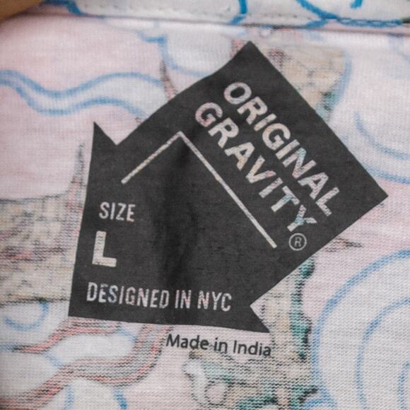 Original Gravity Streetwear Dragon Allover Print Shirt Mens Size Large - Picture 4 of 6